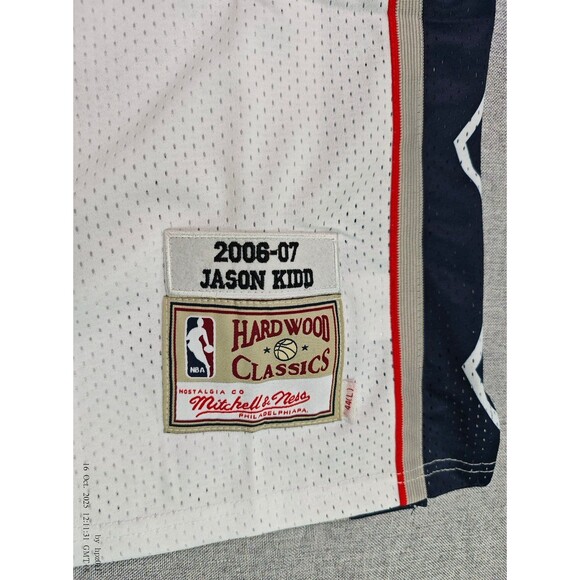 Vintage New Jersey Nets Jason Kidd #5 Jersey Mitchell & Ness NBA White 2006-07 - Picture 3 of 4